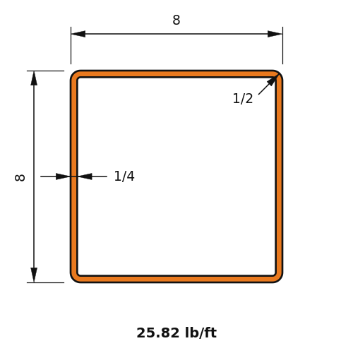 HSS8X8X.250