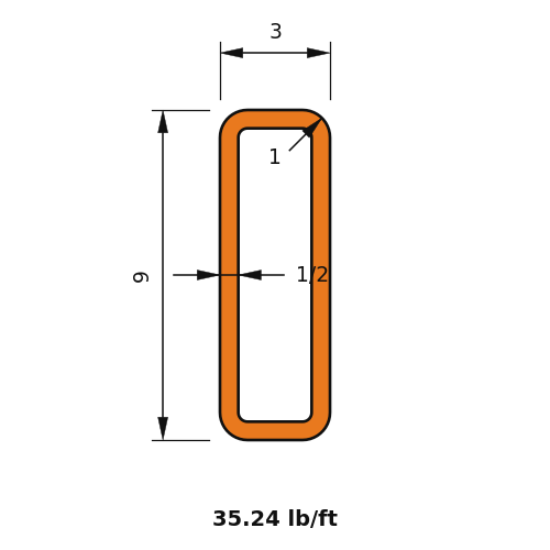 HSS9X3X.500