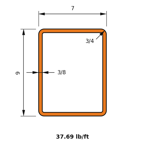 HSS9X7X.375